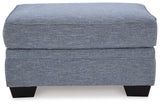 Carissa Manor Denim Ottoman from Ashley - Luna Furniture