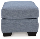 Carissa Manor Denim Ottoman from Ashley - Luna Furniture