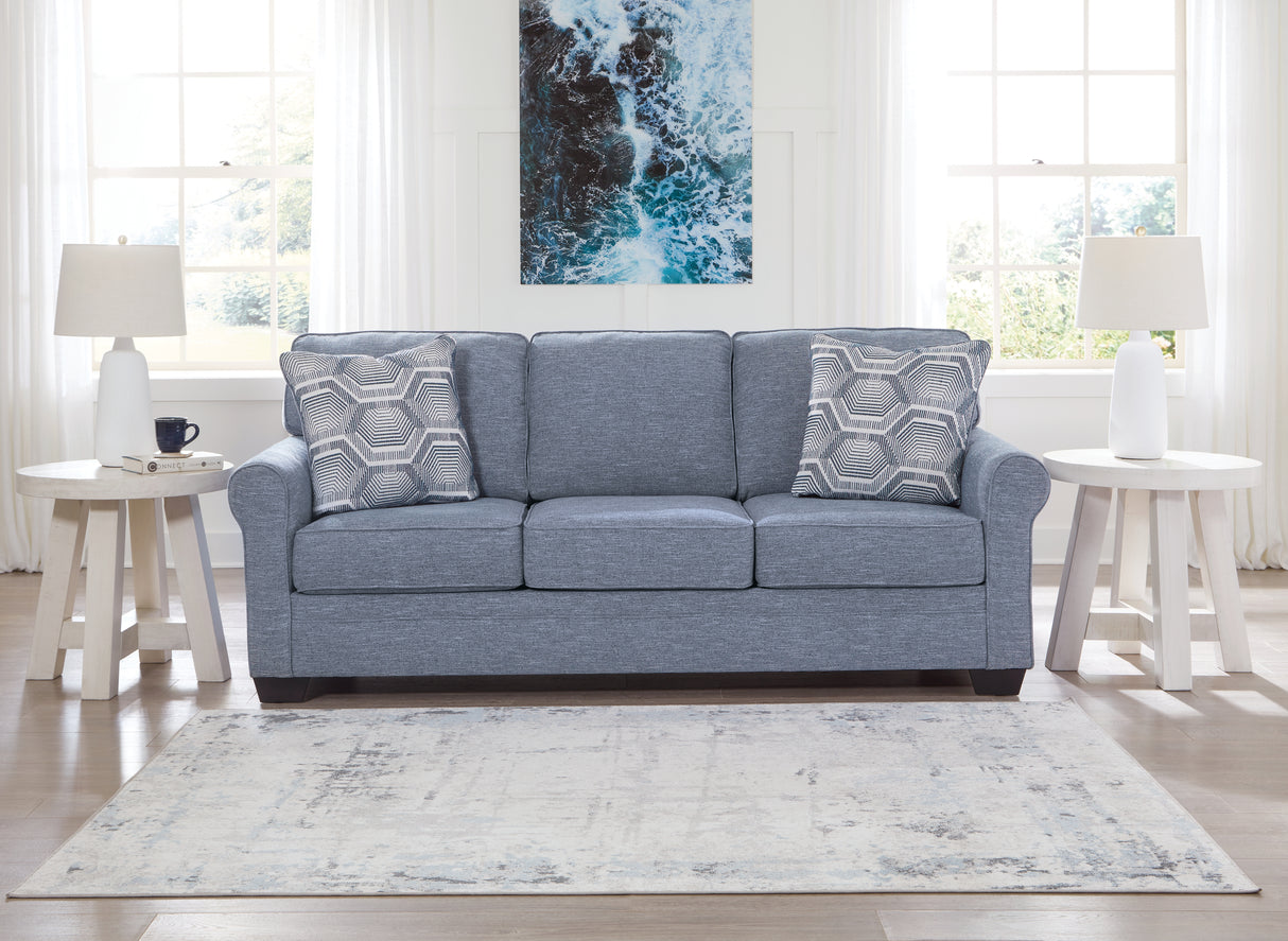 Carissa Manor Denim Queen Sofa Sleeper from Ashley - Luna Furniture