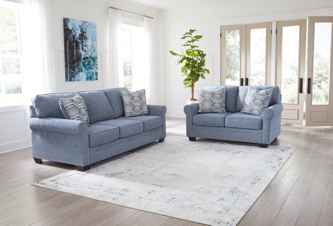 Carissa Manor Denim Living Room Set from Ashley - Luna Furniture