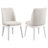 Carissa Upholstered Dining Side Chair Beige (Set of 2) from Coaster - Luna Furniture