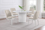 Carissa Upholstered Dining Side Chair Beige (Set of 2) from Coaster - Luna Furniture