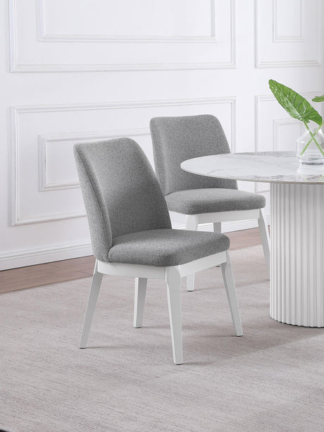 Carissa Upholstered Dining Side Chair Grey (Set of 2) from Coaster - Luna Furniture