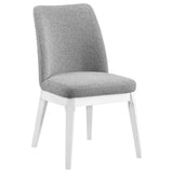 Carissa Upholstered Dining Side Chair Grey (Set of 2) from Coaster - Luna Furniture