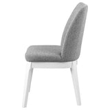 Carissa Upholstered Dining Side Chair Grey (Set of 2) from Coaster - Luna Furniture