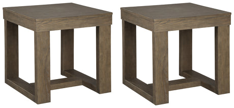 Cariton 2 End Tables in Gray from Ashley - Luna Furniture