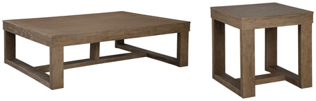 Cariton Coffee Table with 1 End Table in Gray from Ashley - Luna Furniture