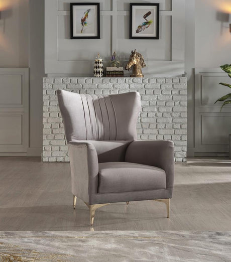 Carlino Accent Chair (Napoly Grey) 2 Pieces - 15-CRL-201767-01-0