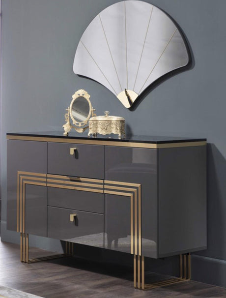 Carlino Dresser Mirror (Prada Grey) 1 Piece - 20-CRL-DRESSER MIRROR