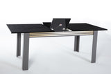 Carlino Expandable Dining Table (Prada Grey/Car.Mrb) 2 Pieces - 20-CRL-EXP DINING TABLE