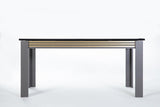 Carlino Expandable Dining Table (Prada Grey/Car.Mrb) 2 Pieces - 20-CRL-EXP DINING TABLE