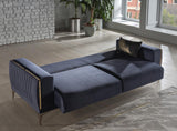 Carlino Love Seat (Napoly Navy Blue) 4 Pieces - 15-CRL-202093-02-0