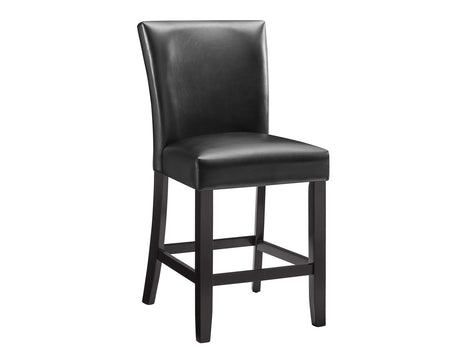 Carrara 24″ Counter Stool,  Black Leatherette, Set of 2 - CR630CCK