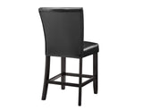 Carrara 24″ Counter Stool,  Black Leatherette, Set of 2 - CR630CCK