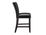 Carrara 24″ Counter Stool,  Black Leatherette, Set of 2 - CR630CCK