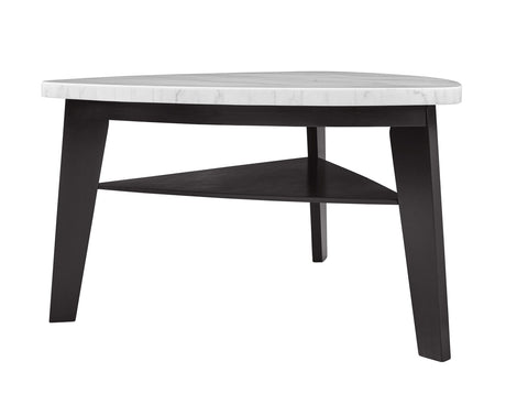 Carrara 60-inch Triangular Marble Top Counter Table - SET | CR630MT | CR630TL