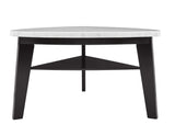 Carrara 60-inch Triangular Marble Top Counter Table - SET | CR630MT | CR630TL