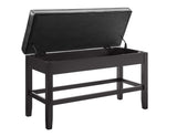 Carrara Black PU Storage Counter Bench - CR630CCBNK