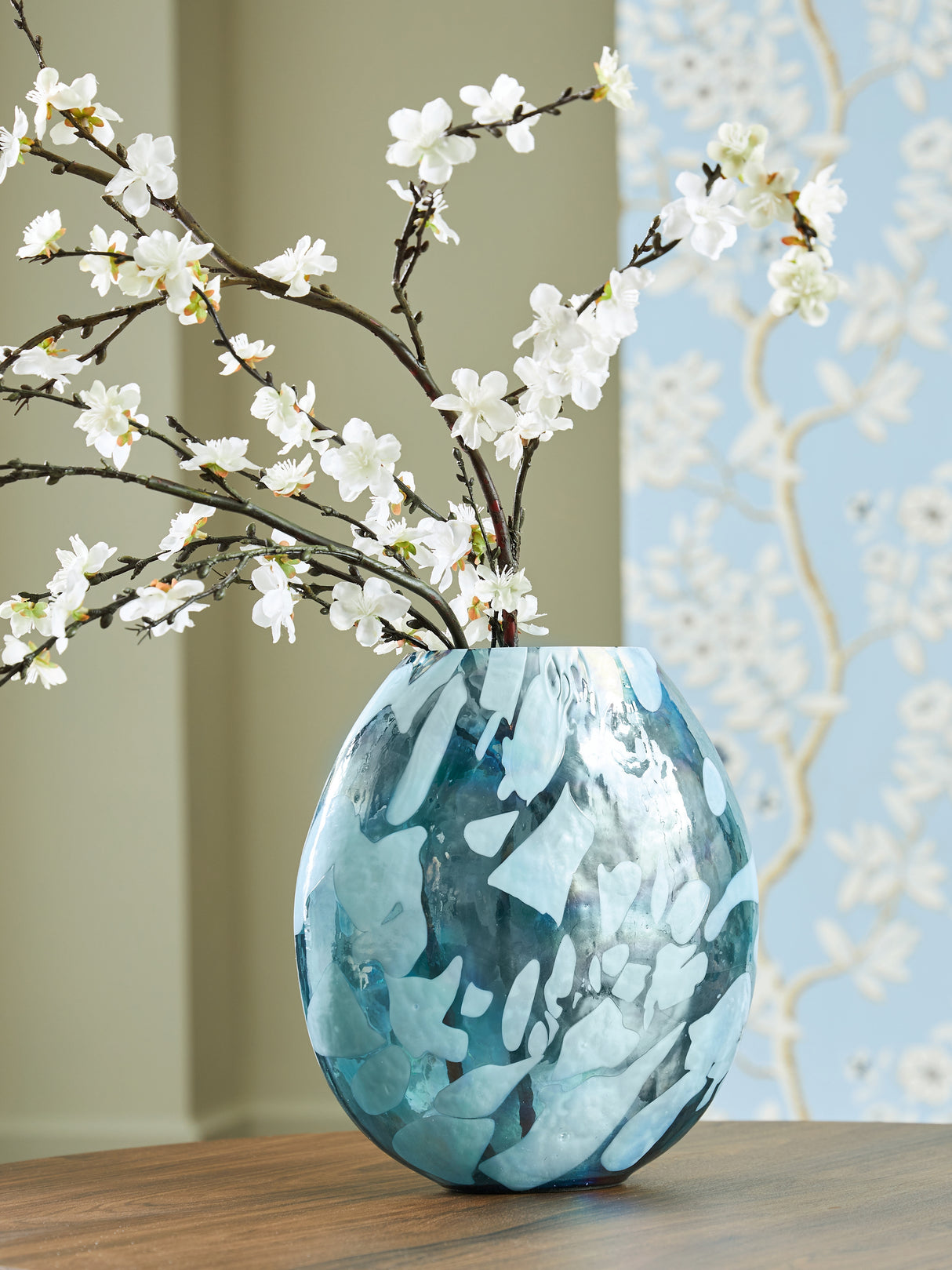 Cartshaw Iridescent Teal Vase from Ashley - Luna Furniture