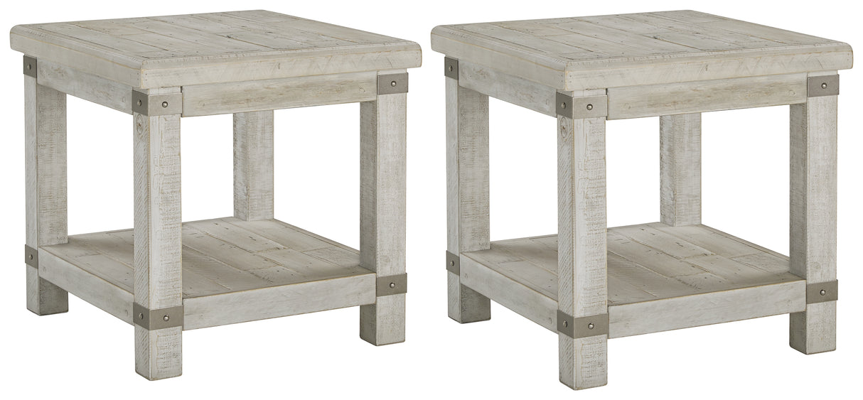 Carynhurst 2 End Tables in White Wash Gray from Ashley - Luna Furniture