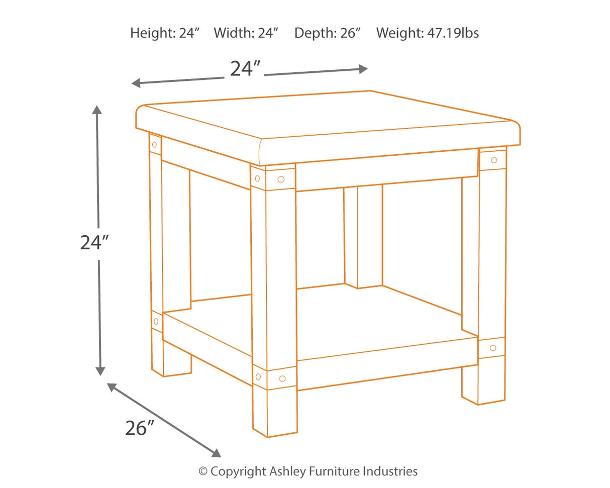 Carynhurst 2 End Tables in White Wash Gray from Ashley - Luna Furniture