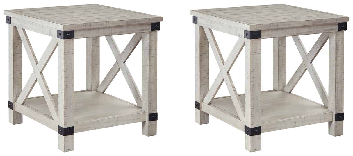 Carynhurst 2 End Tables in Whitewash from Ashley - Luna Furniture