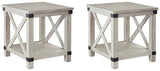 Carynhurst 2 End Tables in Whitewash from Ashley - Luna Furniture