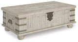 Carynhurst Coffee Table with 1 End Table in White Wash Gray from Ashley - Luna Furniture