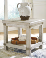 Carynhurst Coffee Table with 1 End Table in White Wash Gray from Ashley - Luna Furniture