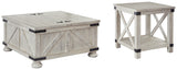 Carynhurst Coffee Table with 1 End Table in Whitewash from Ashley - Luna Furniture