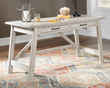 Carynhurst Home Office Desk and Storage in Whitewash from Ashley - Luna Furniture