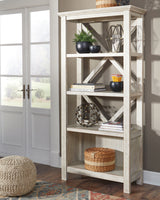 Carynhurst Home Office Desk and Storage in Whitewash from Ashley - Luna Furniture