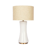 Cascade Glass Lamp Golden Base Off White Glass Table Lamp - TBL03700201