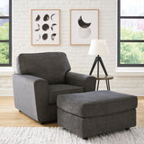 Cascilla Chair and Ottoman in Slate - PKG014489