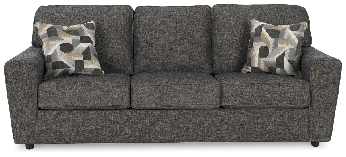 Cascilla Sofa, Loveseat, Chair and Ottoman in Slate - PKG014491