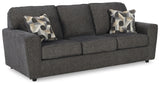 Cascilla Sofa, Loveseat, Chair and Ottoman in Slate - PKG014491