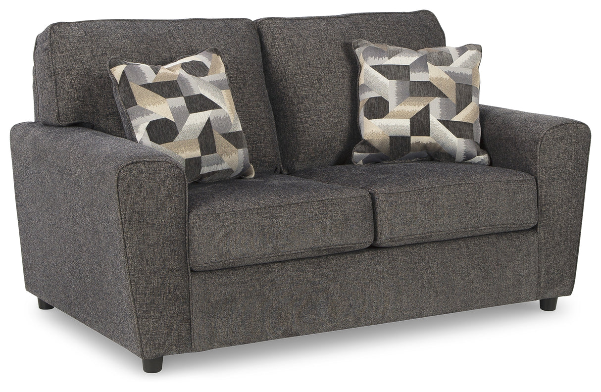 Cascilla Sofa, Loveseat, Chair and Ottoman in Slate - PKG014491