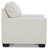 Cashton Chair and Ottoman in Snow - PKG015048