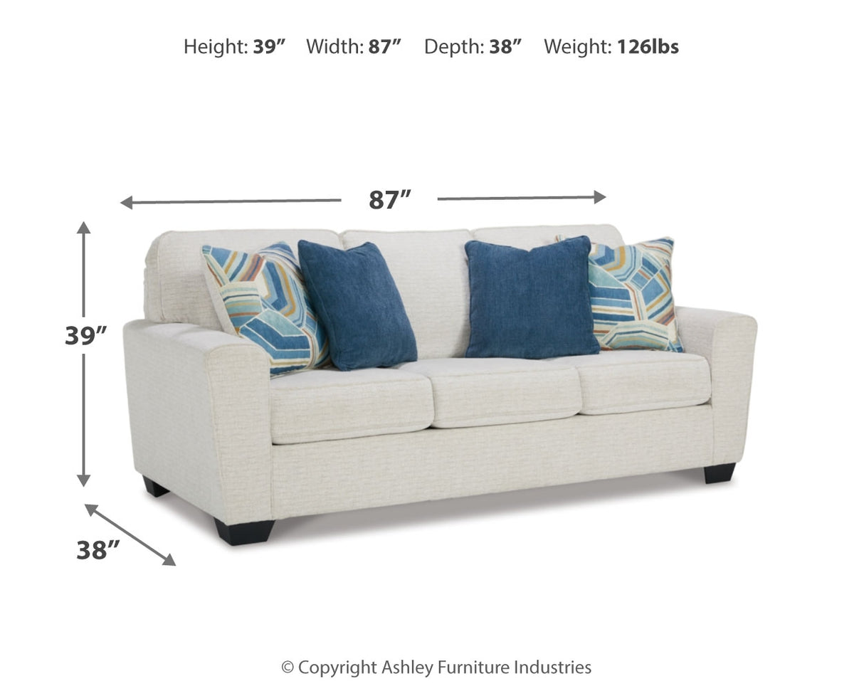 Cashton Sofa and Loveseat in Snow - PKG015049