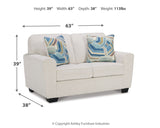 Cashton Sofa and Loveseat in Snow - PKG015049