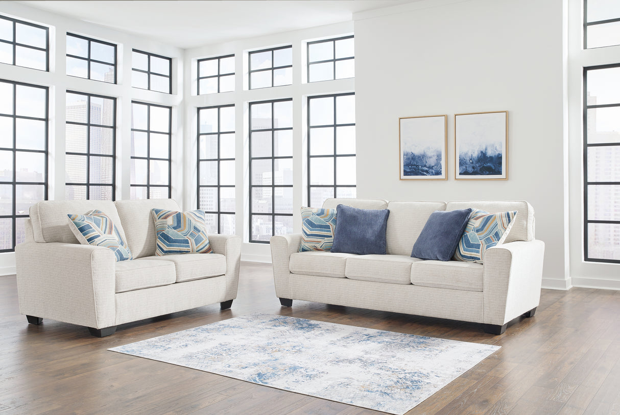 Cashton Sofa and Loveseat in Snow - PKG015049