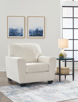 Cashton Sofa, Loveseat, Chair and Ottoman in Snow - PKG015050