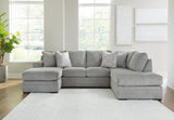 Casselbury 2-Piece Sectional with Ottoman in Cement - PKG015796