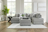 Casselbury 2-Piece Sectional with Ottoman in Cement - PKG015796