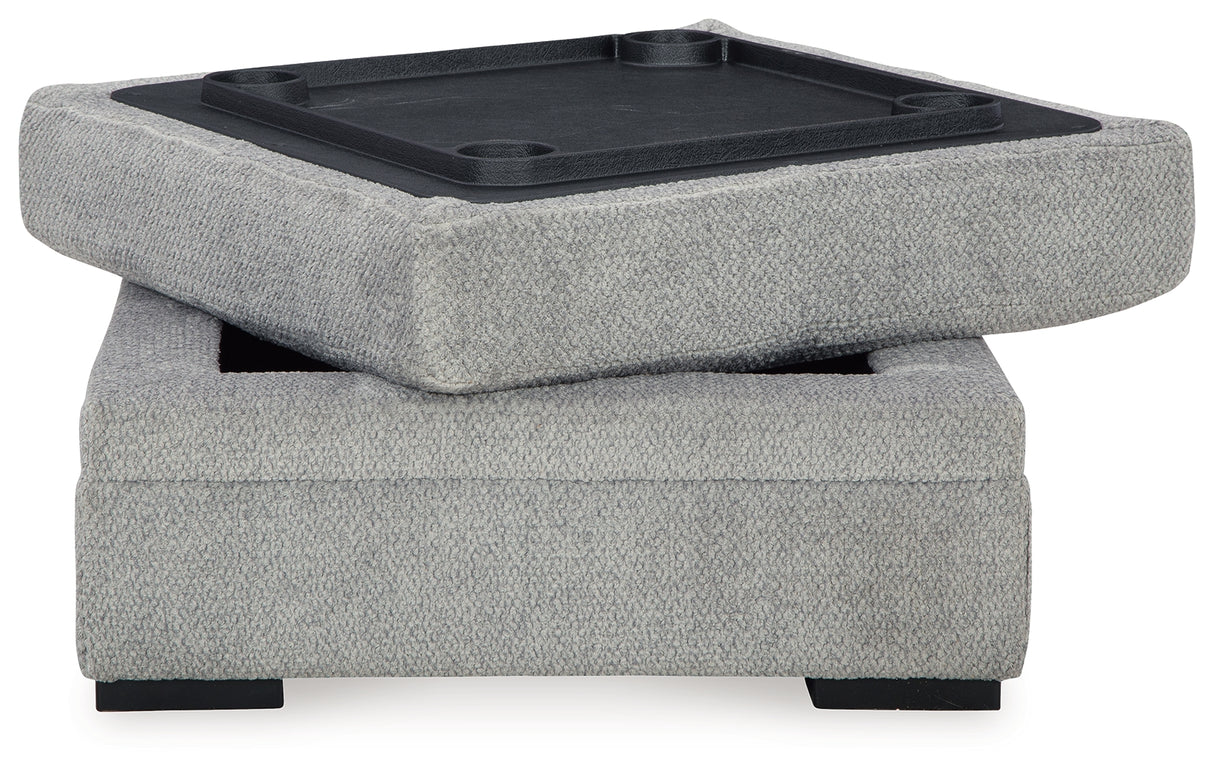 Casselbury 2-Piece Sectional with Ottoman in Cement - PKG015796