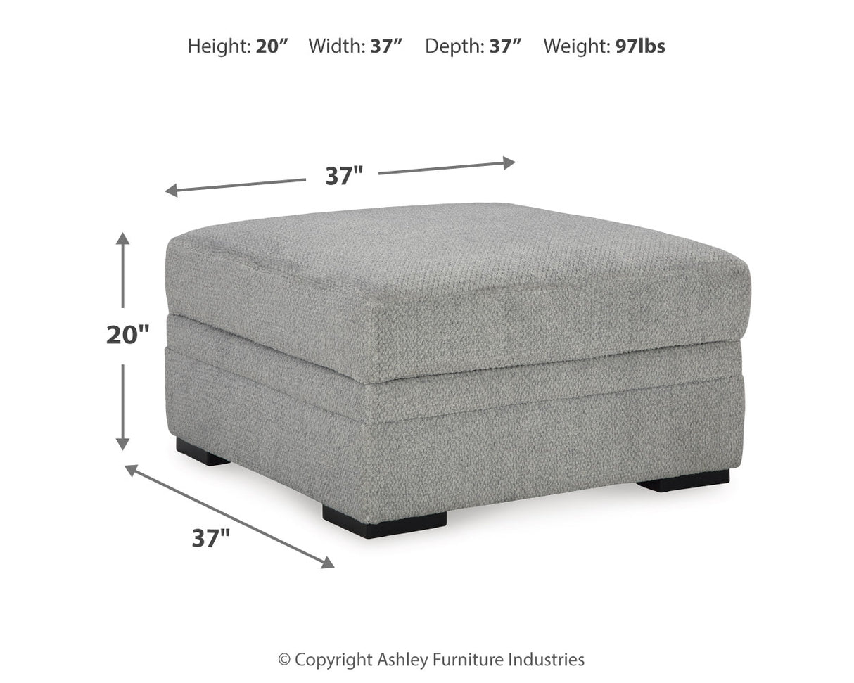 Casselbury 2-Piece Sectional with Ottoman in Cement - PKG015796