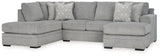 Casselbury 2-Piece Sectional with Ottoman in Cement - PKG015797