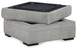 Casselbury 2-Piece Sectional with Ottoman in Cement - PKG015797