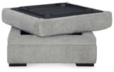 Casselbury 2-Piece Sectional with Ottoman in Cement - PKG015797