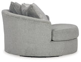 Casselbury Chair and Ottoman in Cement - PKG015829